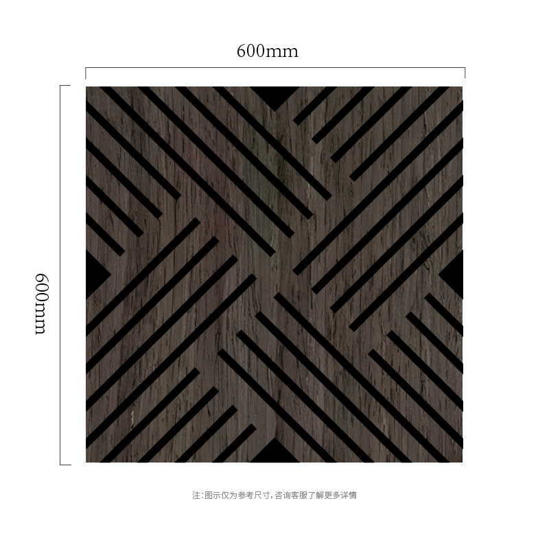 Crossline 대각선 MDF-on-PET 음향 벽면 패널